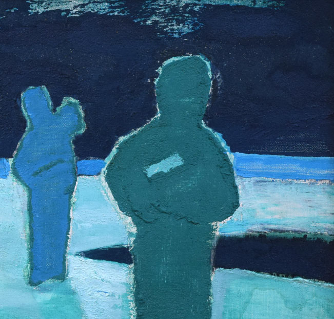 国松登「氷人」油絵・F10号 絵画買取・販売の小竹美術