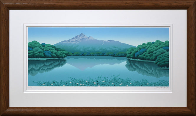 赤澤白翠「摩周湖（北海道）」日本画・F6号 絵画買取・販売の小竹美術