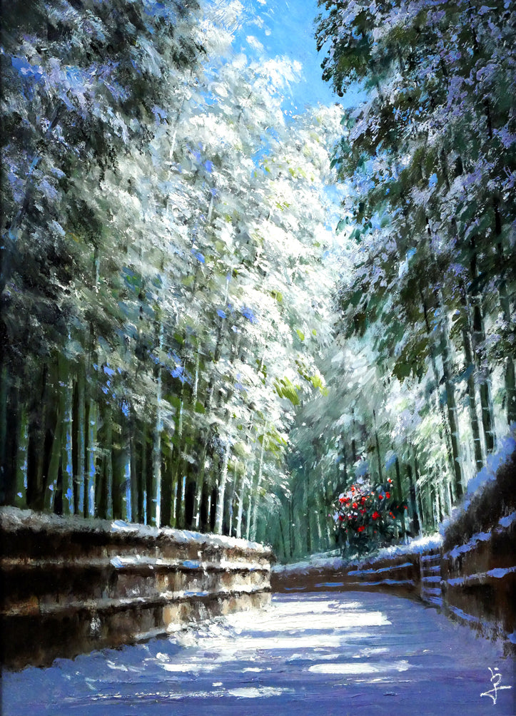 油絵 早春の磯 大平洋黒潮 M 15 坂本直行「早春の釧路湿原（北海道