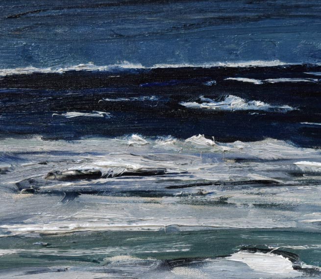 伊藤正「流氷」油絵・F8号 絵画買取・販売の小竹美術