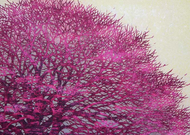 並木一「Tree Scene 60」木版画 絵画買取・販売の小竹美術