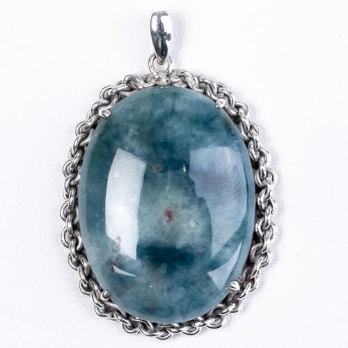 入コン沢・青灰色・すじ雲模様】（高品質青色ヒスイ）糸魚川天然翡翠