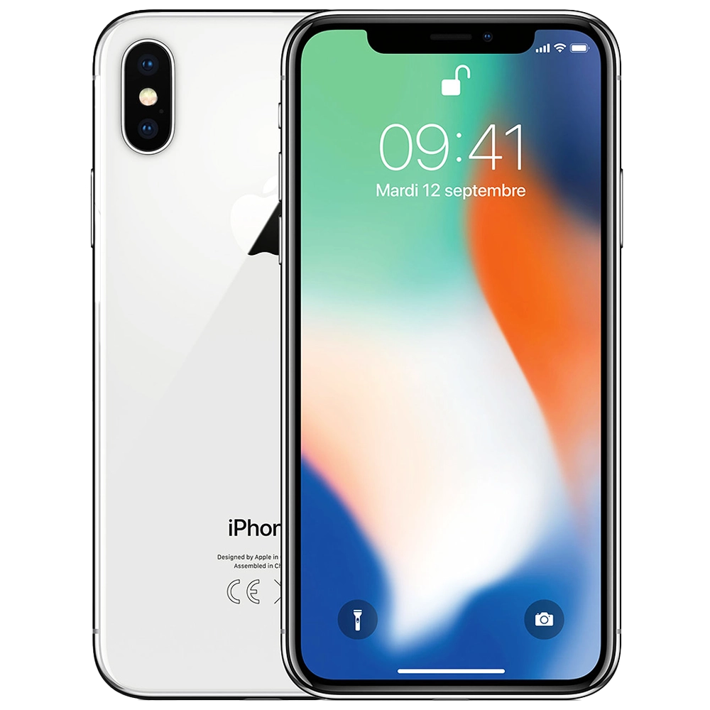 Telefon mobil Apple iPhone X 64GB, Silver - Klap