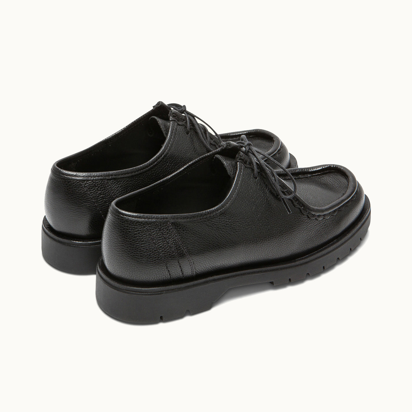 Leather Tyrolean Shoes Large Size | PADROR G VGT Black – Kleman