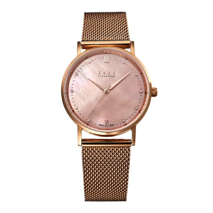 Knot CJ-32RGRG 腕時計 メンズ レディース ソーラー ローズゴールド