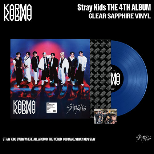 STRAY KIDS - KARMA / VINYL LP (CLEAR SAPPHIRE VINYL) - K-Pop Time