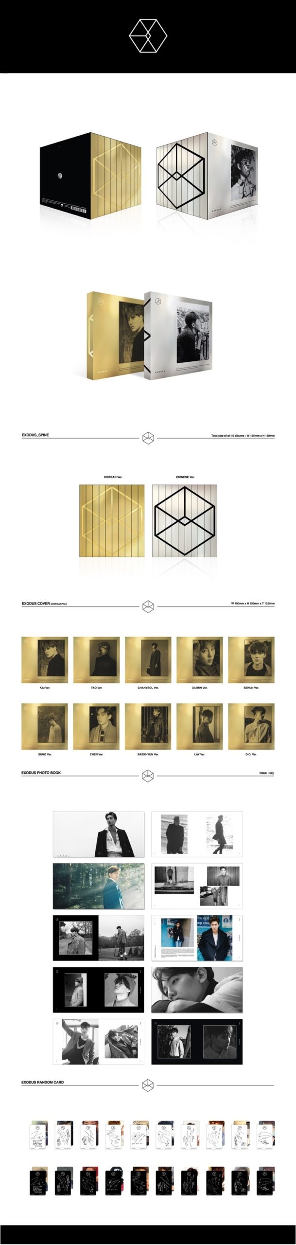 EXO EXODUS 2ND ALBUM KOREAN VERSION (RANDOM VERSION) - Kpop USA