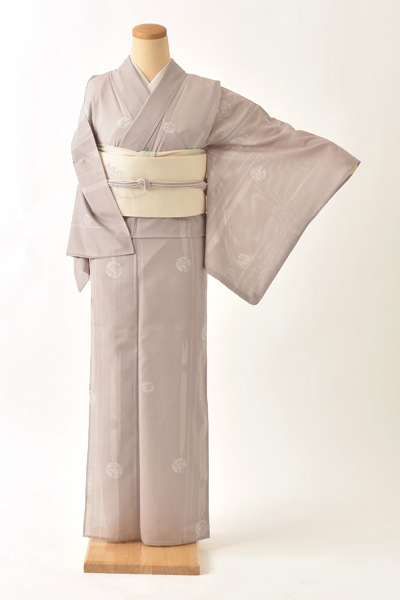 夏物_小紋〈藤色・霞文〉｜着物レンタルあき (来店着付け無料・全国
