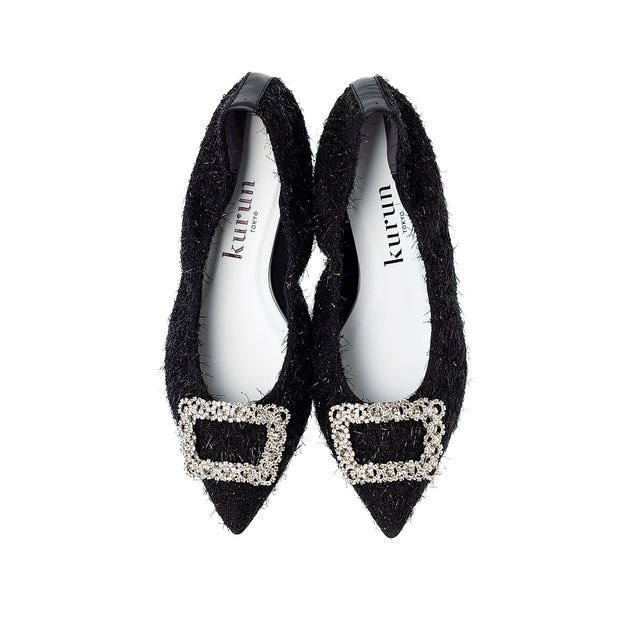 Inès -Fringe cloth bijou Black フリンジクロス ビジュー ブラック