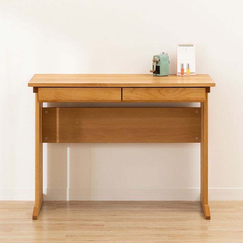 堀田木工所】 幅100cm サイン デスク 学習机 勉強机 アルダー材 自然