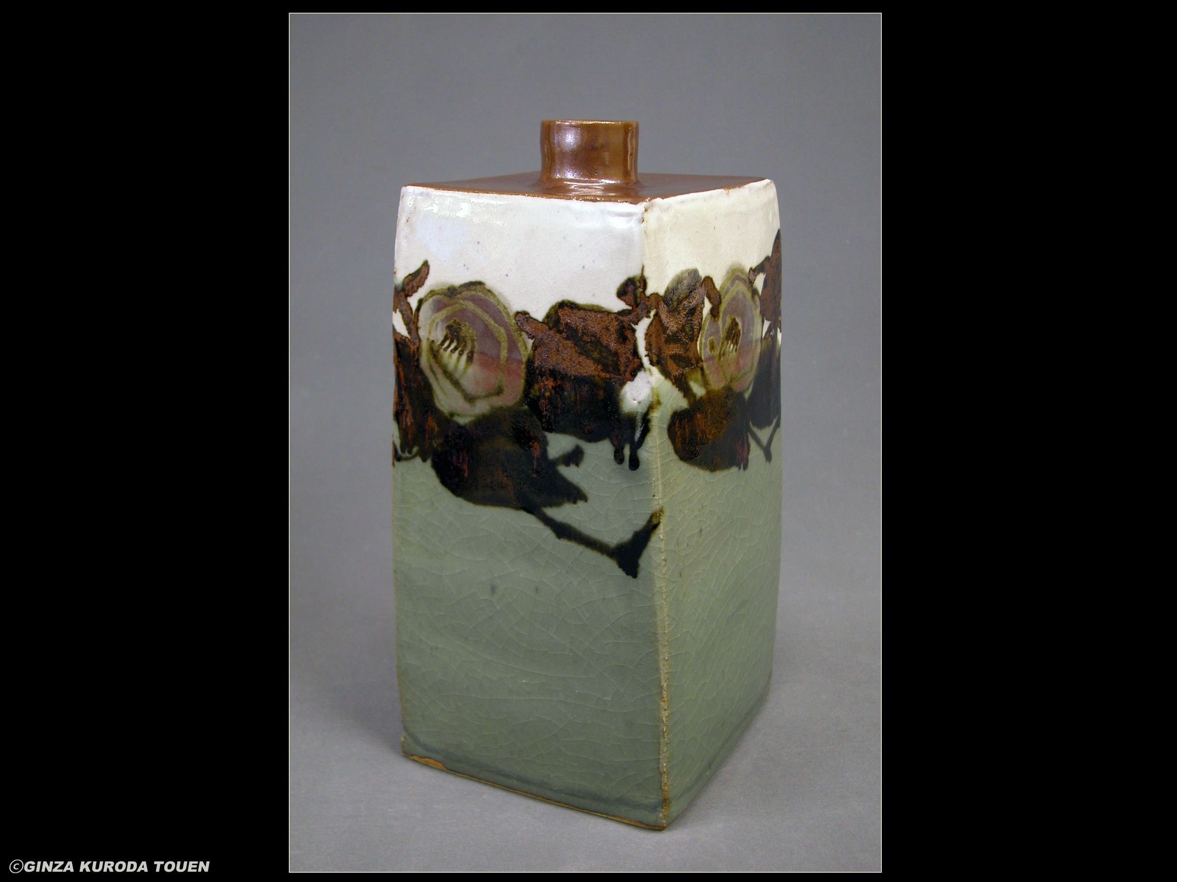 田村耕一 椿角壷 | 銀座 黒田陶苑