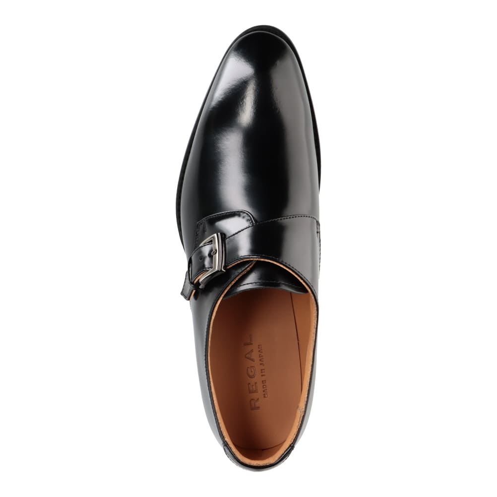 REGAL リーガル モンクストラップビジネスシューズ ブラック メンズ