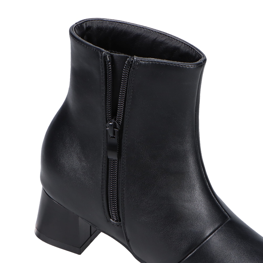 fuwaraku フワラク 幅広 3E 防水 スクエアトゥショートブーツ ＜5.0cm