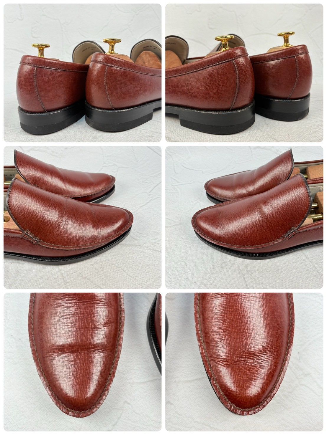 美品】REGAL リーガル コブラヴァンプ ローファー シボ革 茶 26 / 26.5