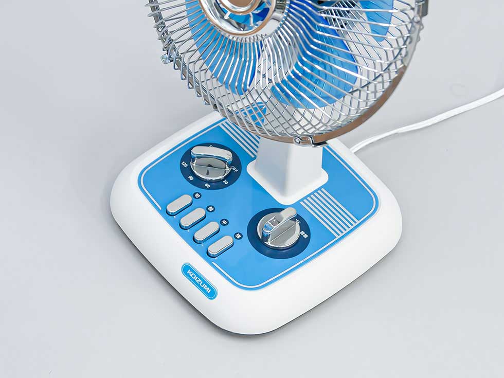 レトロデザインミニ扇風機ツインつまみKLF-2056 | コイズミオンライン