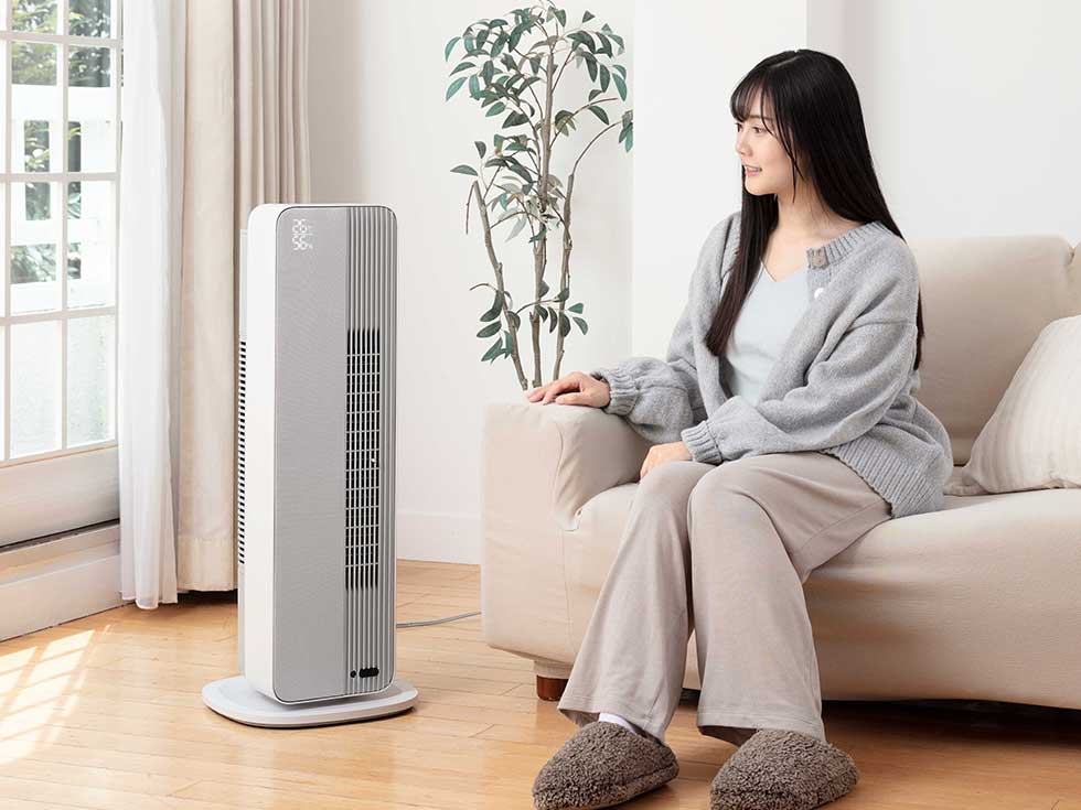 販売終了】ホット＆クールプレミアムタワーファンKHF-12243 | コイズミ