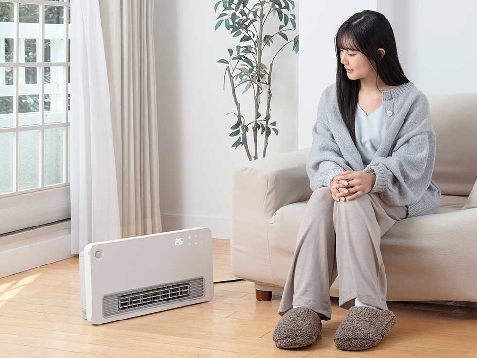 アウトレット】セラミックヒーター人感＆室温センサー付きKPH-1247