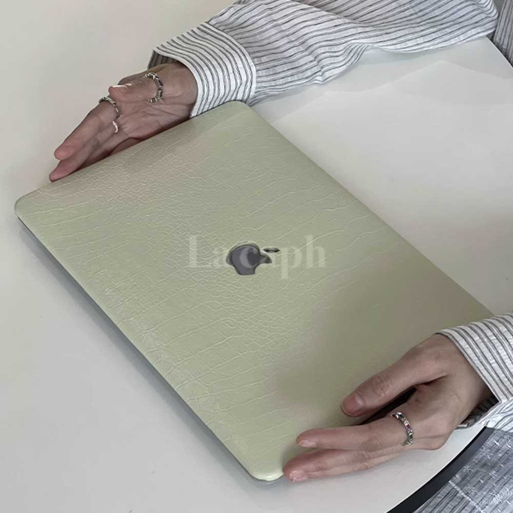 グリーンクロコダイルマックブックケース（緑）PC本体の汚れ防止に！