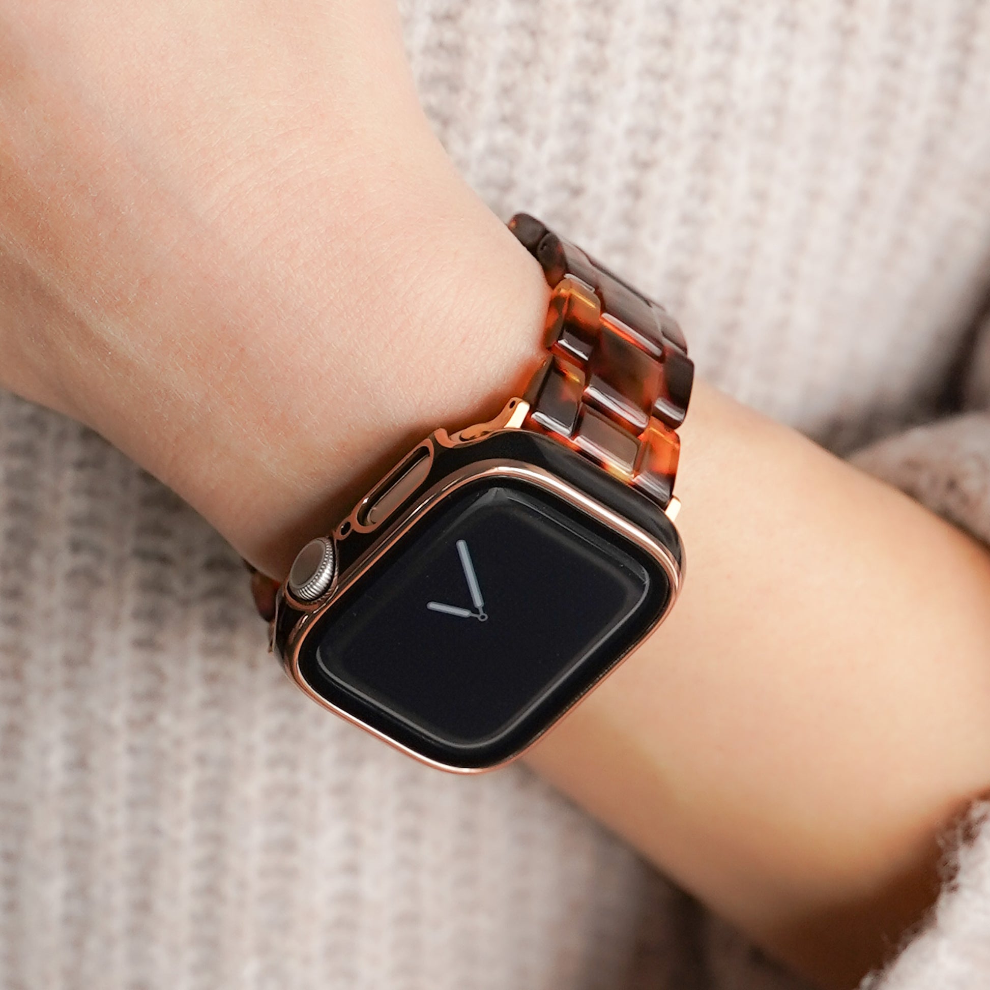 ローズゴールドライン 全面 保護カバー ガラス付き ハードタイプ