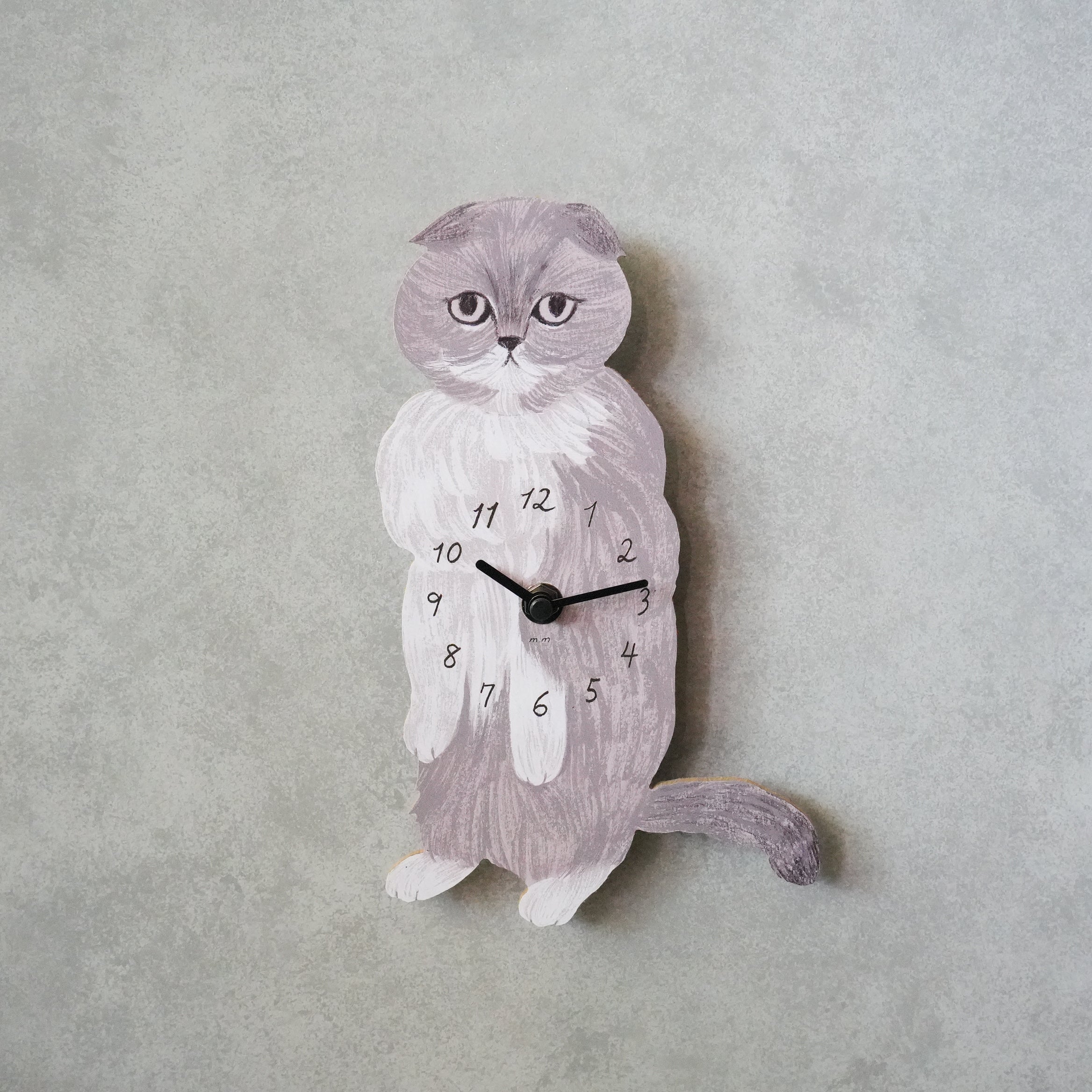 ミッフィースタイル 木製ダイカット置き時計 グレー ミッフィー