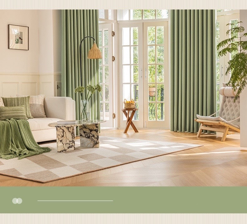 La brise【オーダー可】シェニール織クロスストライプカーテン – La