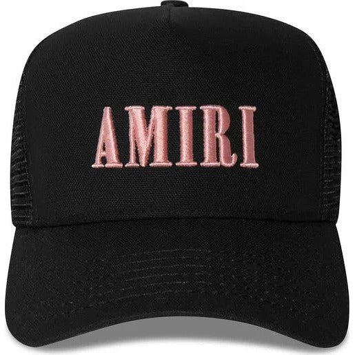 Amiri Core Logo Trucker Hat 'Black/Peach' – LacedUp