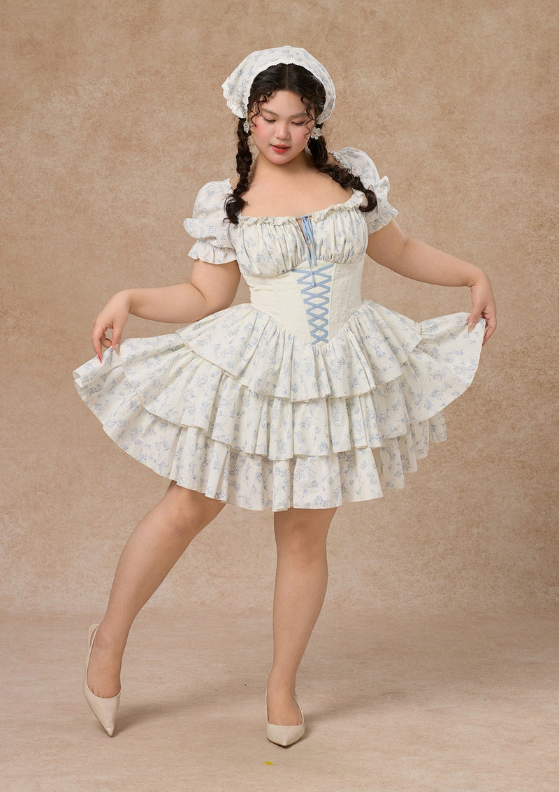 カーブ＆プラス ブルー ドールハウス コルセット ドレス（ショート）