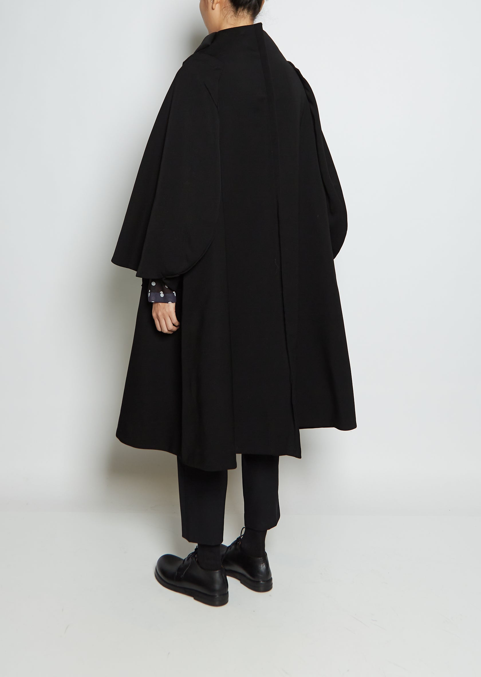 Oversized Wool Drape Coat – La Garçonne