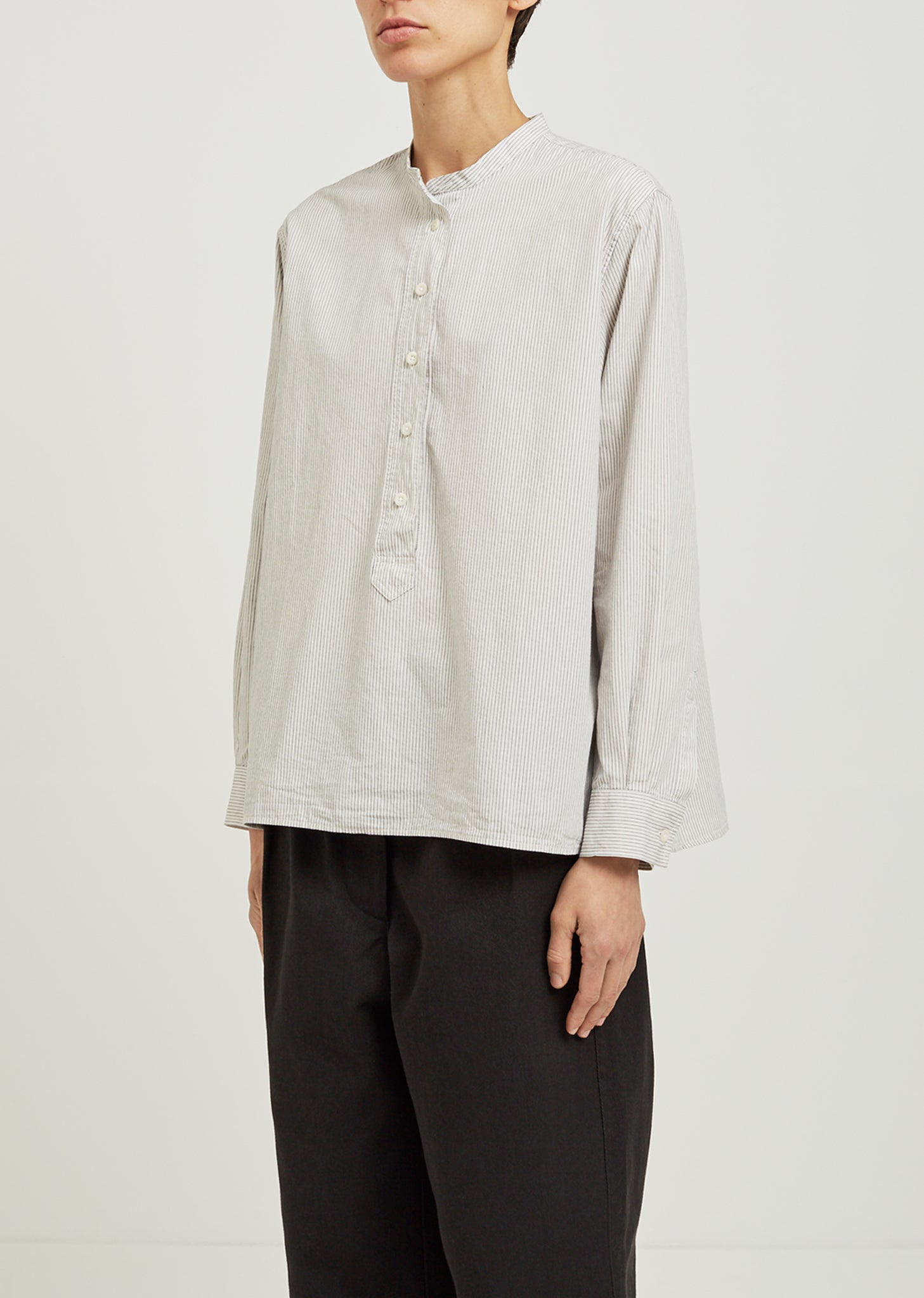 Stripe Swing Cotton Shirt by MHL by Margaret Howell- La Garçonne