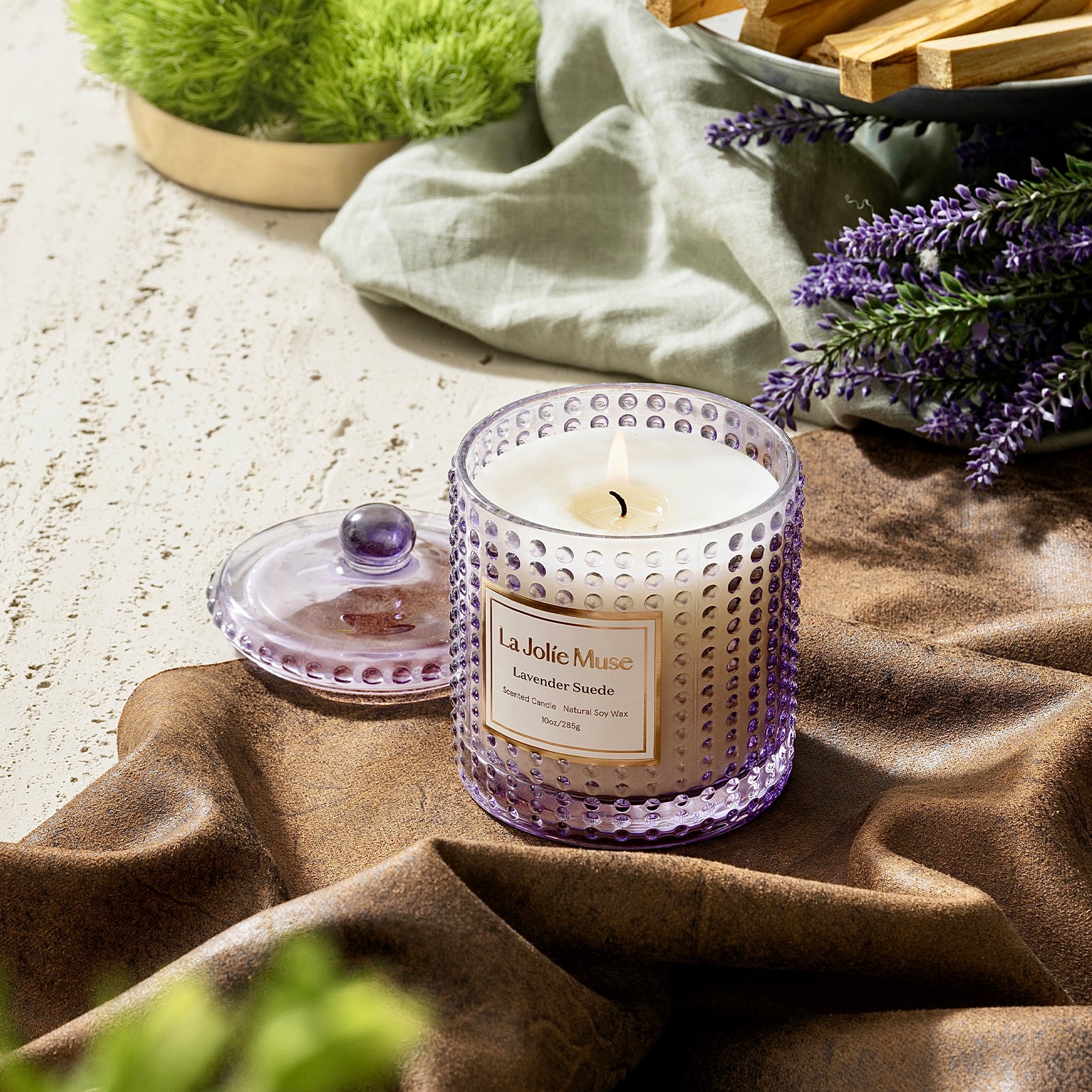 Marvella - Lavender Suede 10oz Candle – LA JOLIE MUSE
