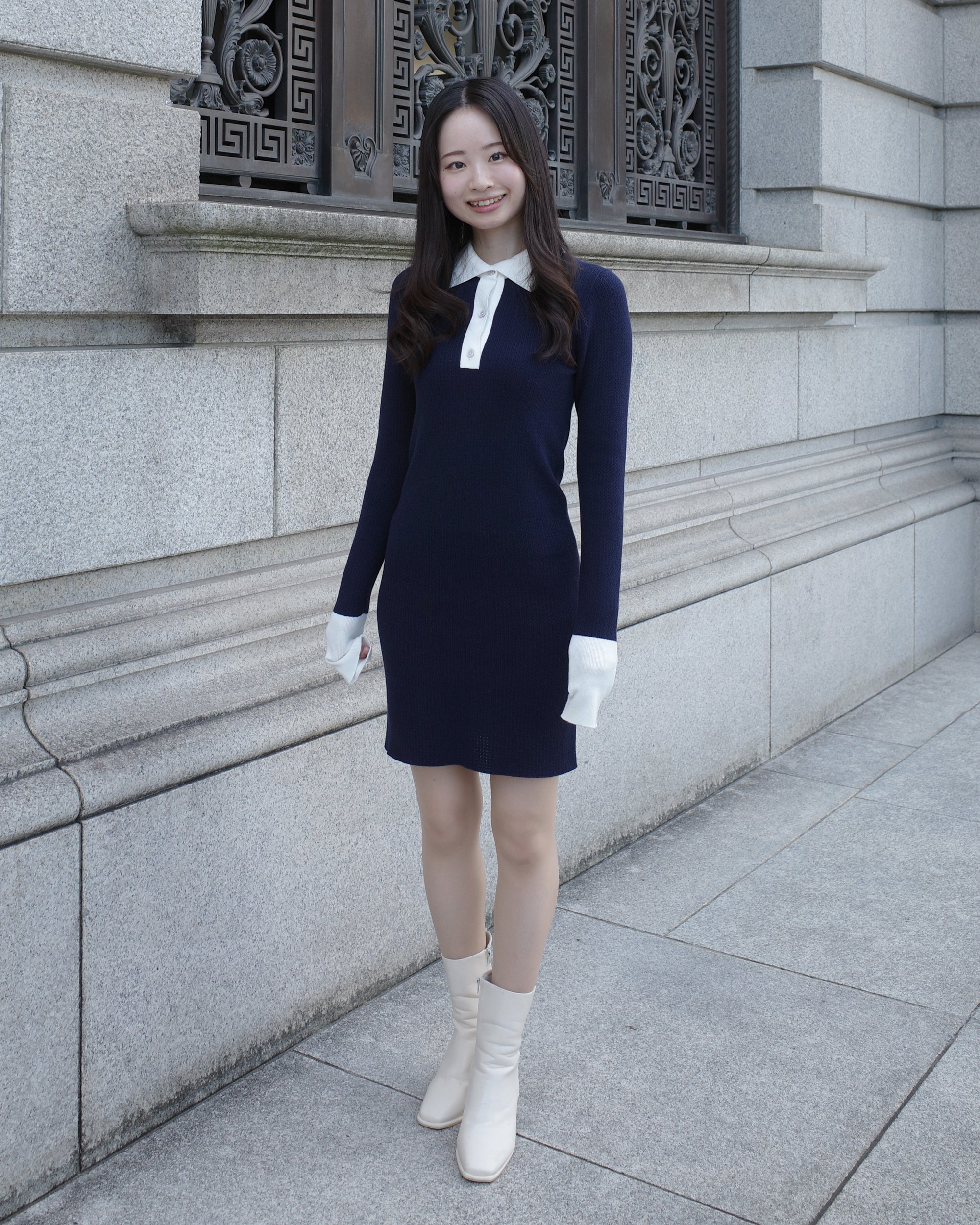 70%OFF】バイカラーニットミニワンピース – La lune