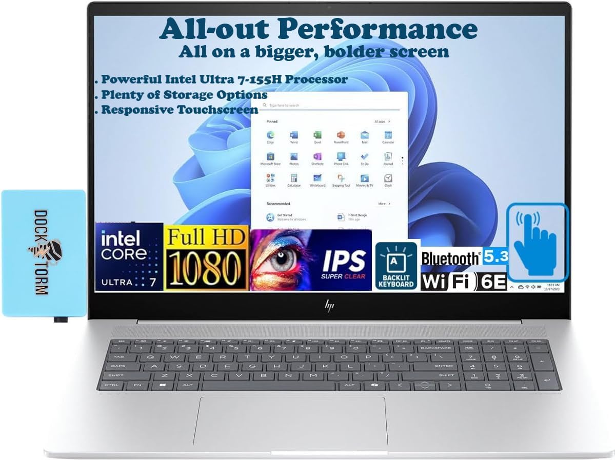 HP ENVY 17 - 155H · Intel Arc 8-Cores · 17.3”, Full HD (1920 x
