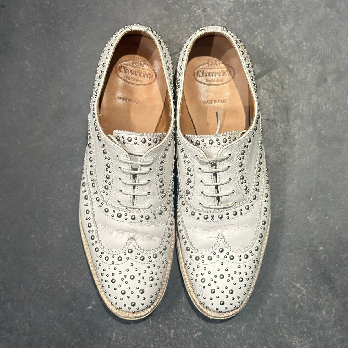 Church's】チャーチ バーウッド MET2 スタッズ カーフ ホワイト