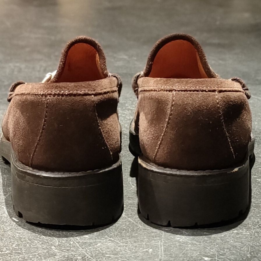 極美品【GUCCI】グッチ ビットローファー スエード ゴールド金具