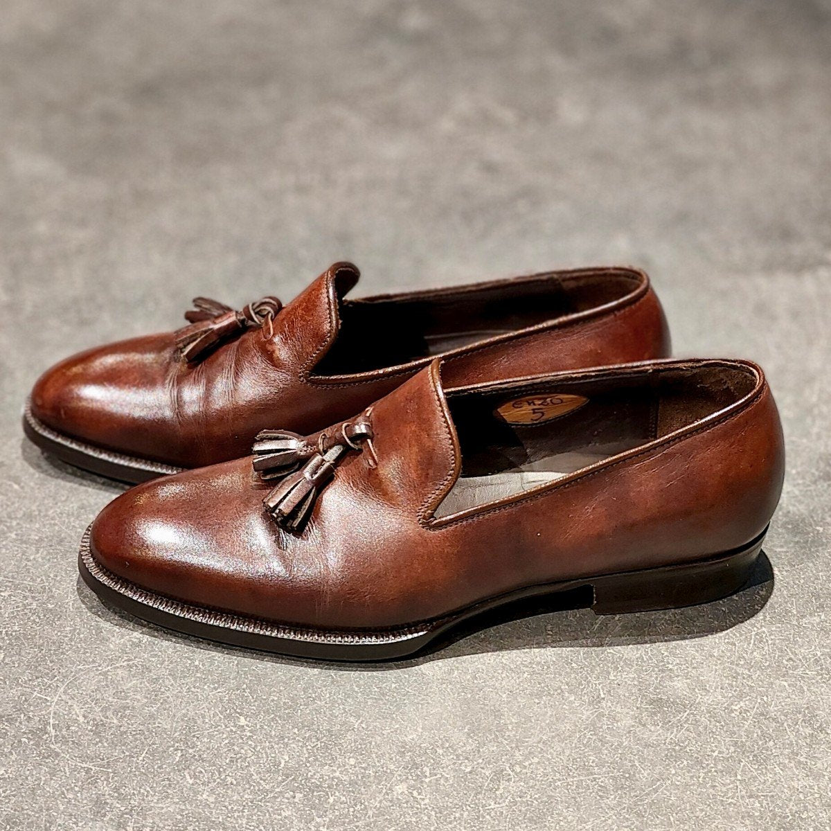 希少 使用数回 【Enzo Bonafe】エンツォボナフェ タッセルローファー