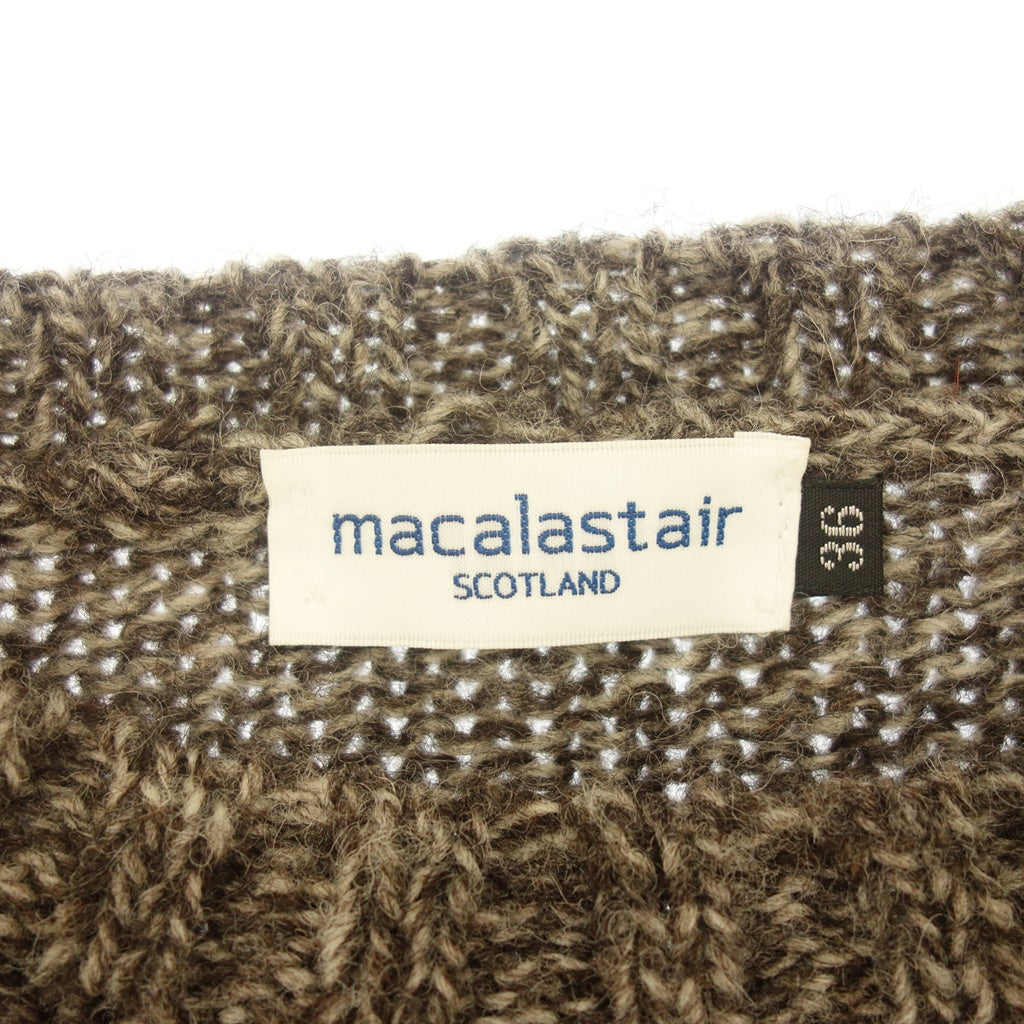 Macalastair】マカラスター ウールクルーネックニット ブラウン サイズ