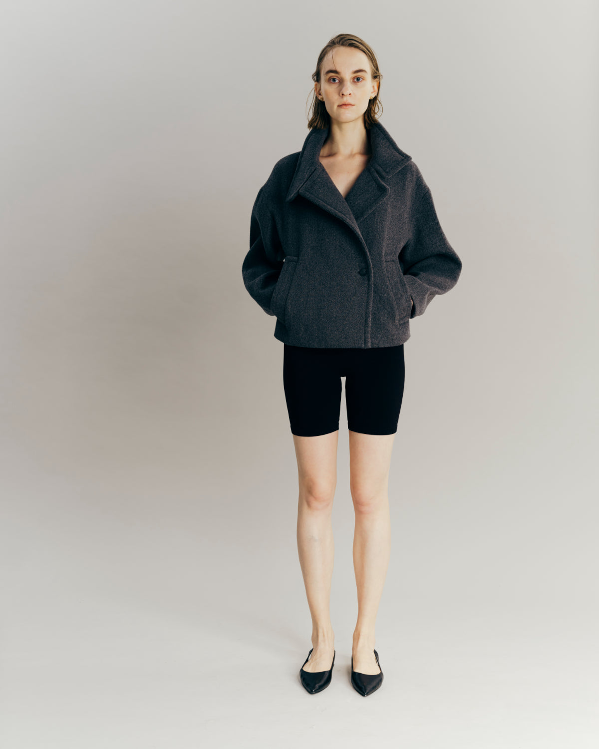 Constructive Wool Short coat – L'AUBE BLANC