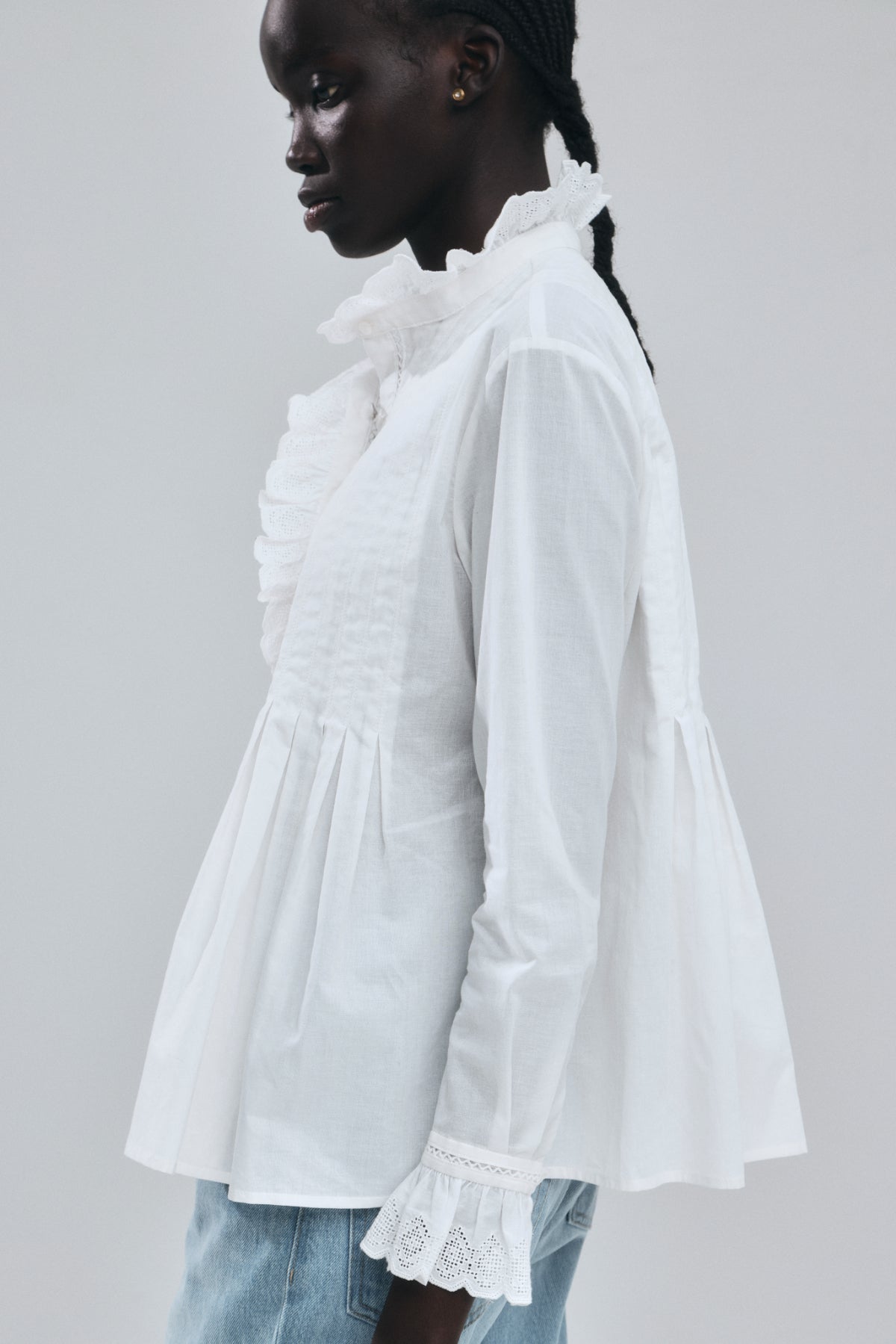 Geometric Lace Blouse – L'AUBE BLANC