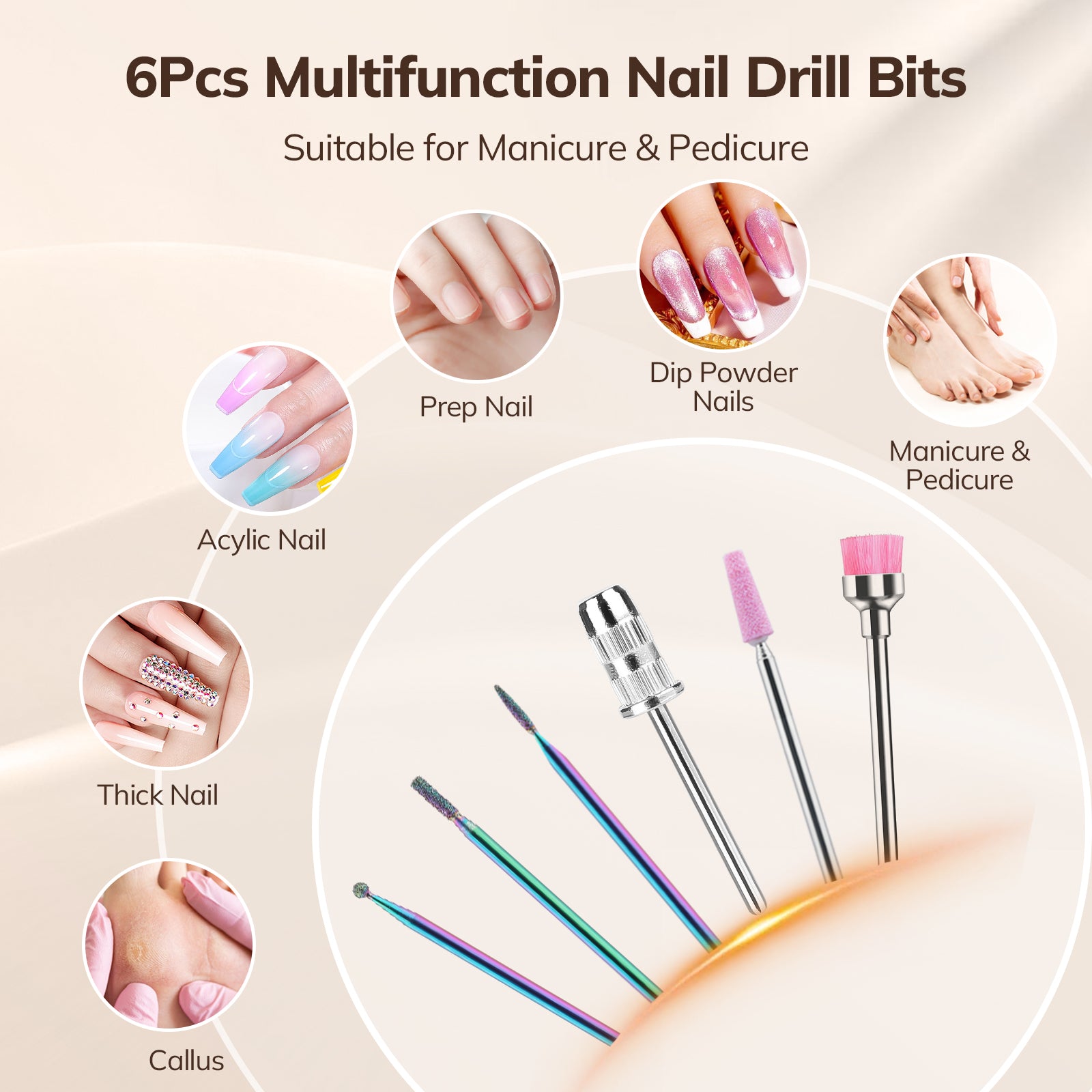 Lavinda Crown Nail Lamp & Wand Nail Drill Bundle – Zebra Print