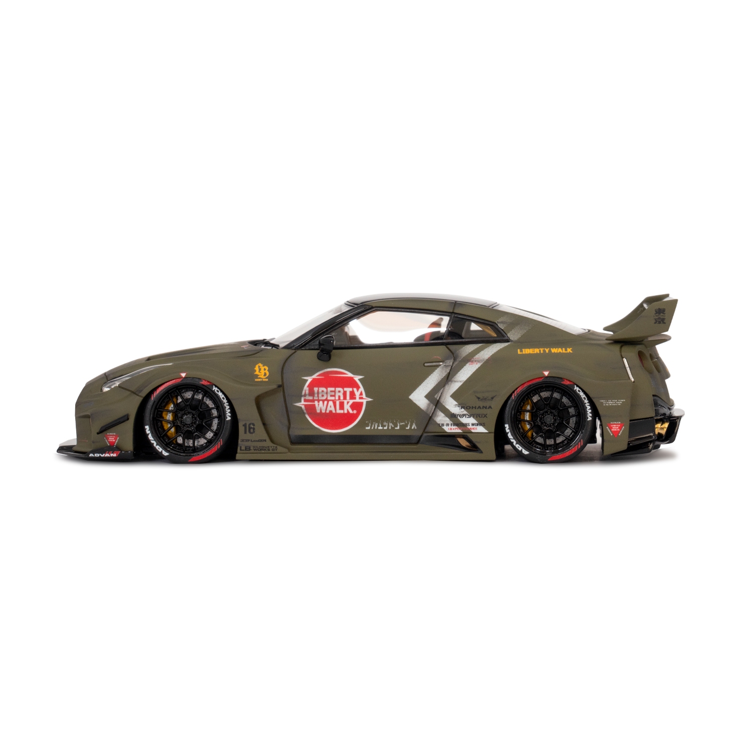 1/43 MakeUP LB Shiulette WORKS GT GTR Matte Dark Green - LB-ONLINE
