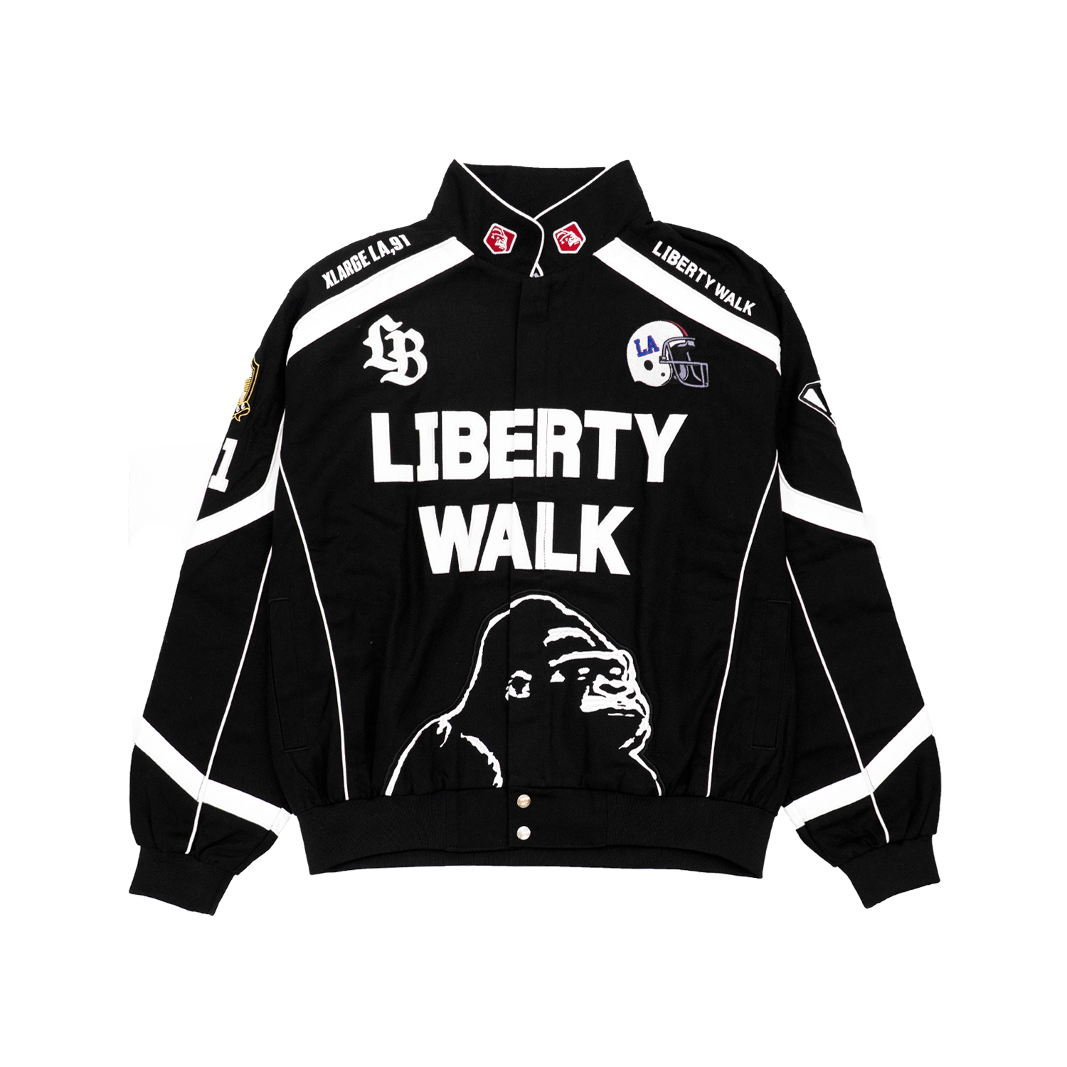LIBERTY WALK×XLARGE WALK RACING JACKET BLACK - LB-ONLINE STORE