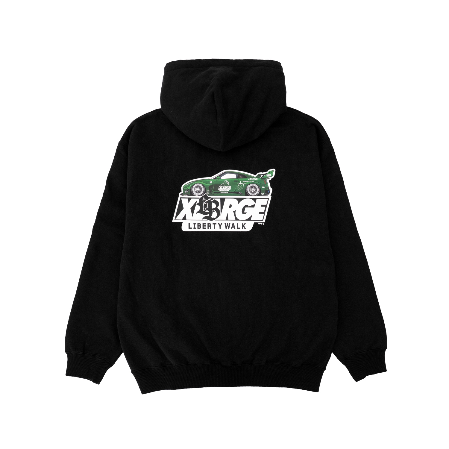 LIBERTY WALK×XLARGE HOODED SWEATSHIRTS BLACK - LB-ONLINE STORE