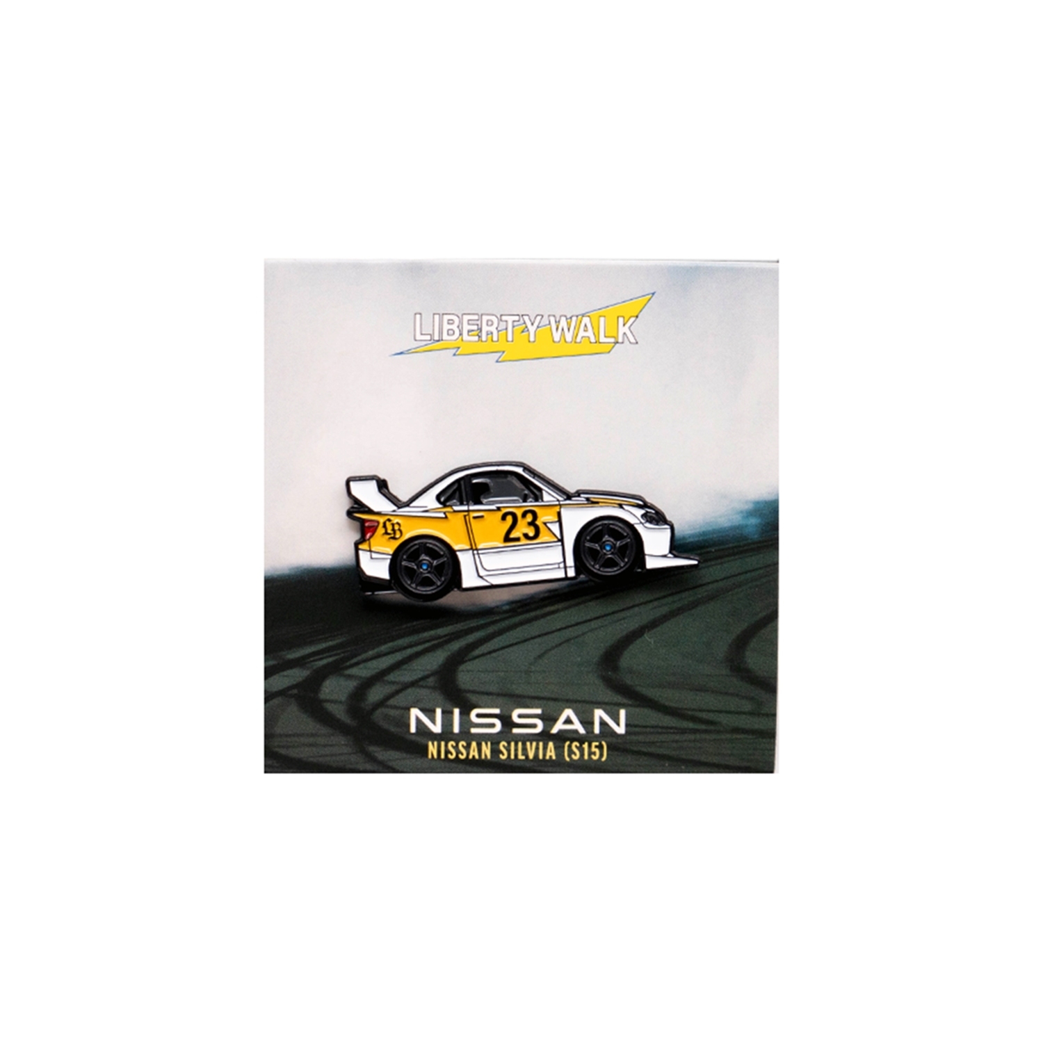 Leen Customs Pin Badge LB-Super Silhouette S15 SILVIA White