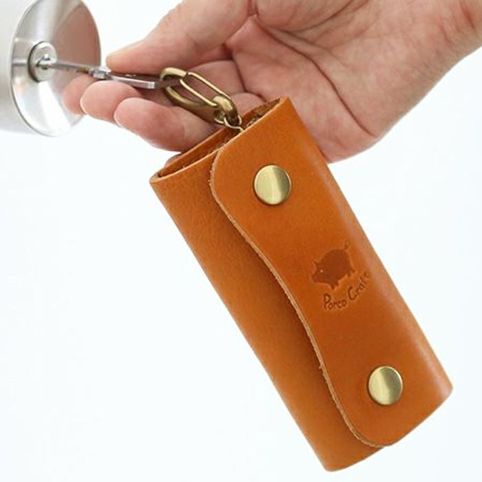 ダブルホックキーケース｜革鞄と革小物のPORCO ROSSO（ポルコロッソ）