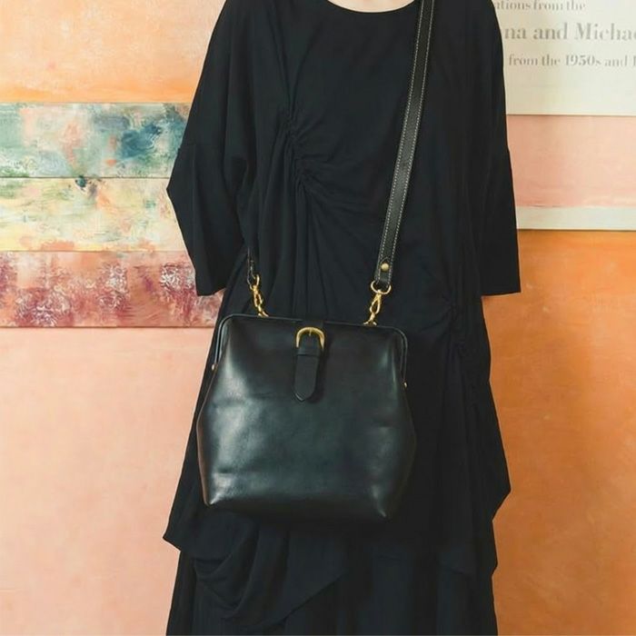 口枠ショルダーバッグ 薄マチタイプ｜PORCO ROSSO