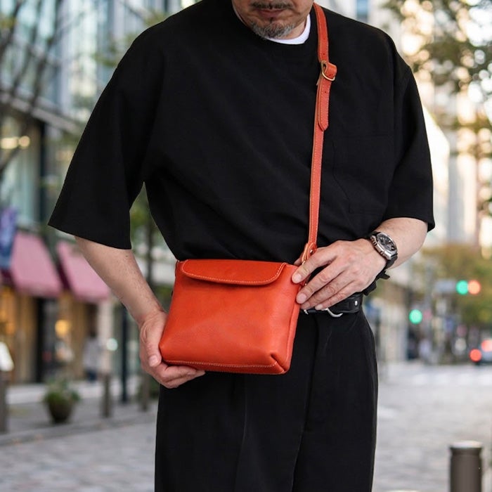 アリゾナレザー／フラップスクエアショルダーバッグS [nouki3] ｜革鞄