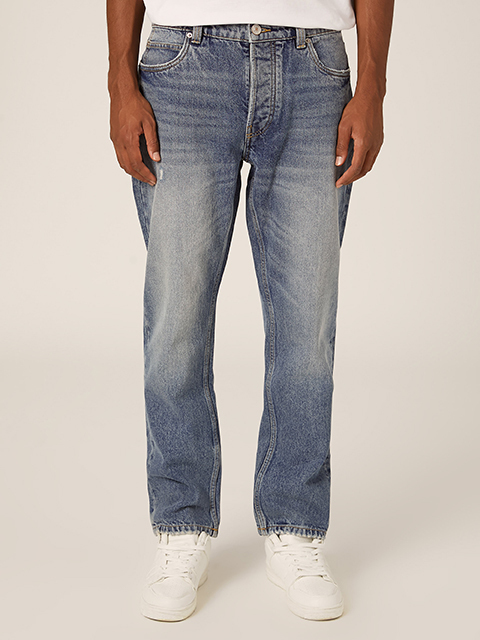 ウォッシュ ダメージ加工 ストレートデニム（LIGHT BLUE）｜OTHER