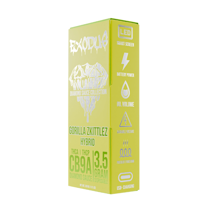 Exodus - Exoclub: Gorilla Zkittlez CB9A + THC-A Disposable 3.5G