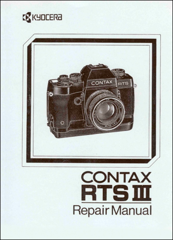 Product Details | Contax RTS III Repair Manual | Contax (Kyocera