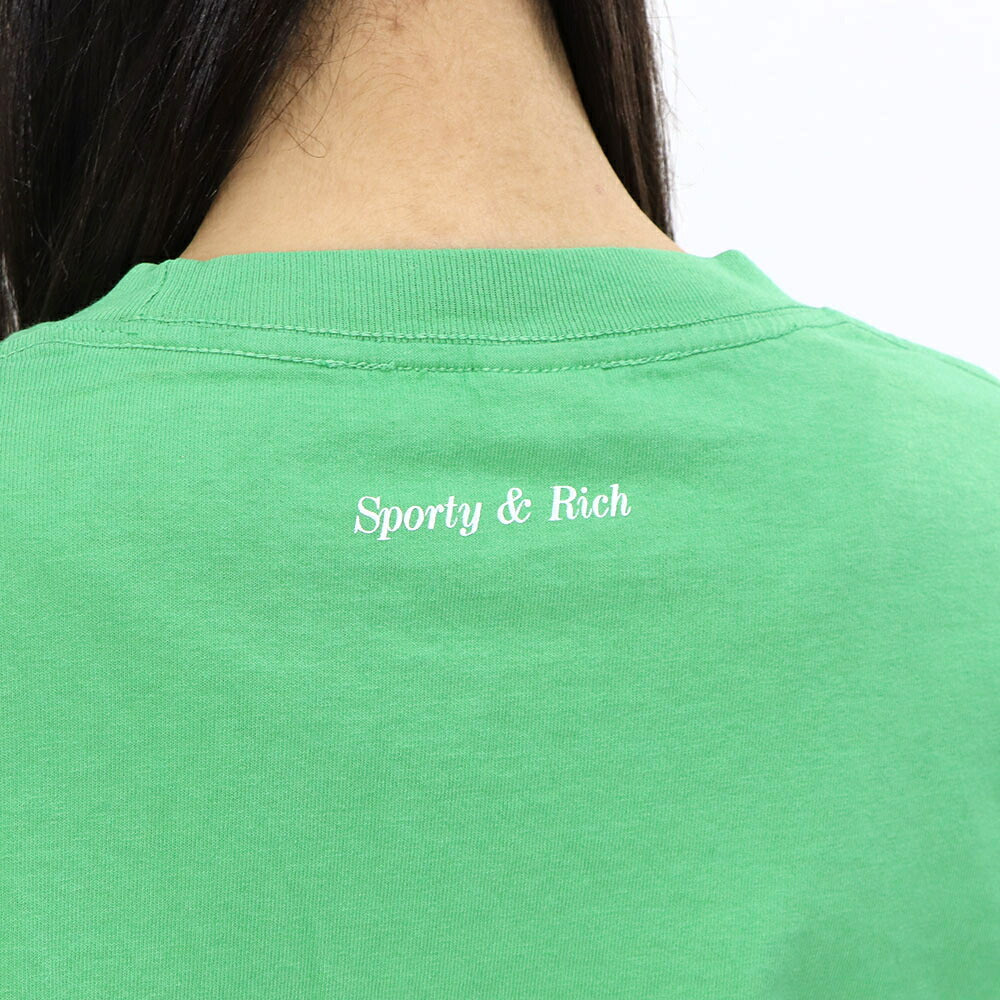 Sporty＆Rich Tシャツ ロゴプリント 半袖 グリーン – LE CHIEN